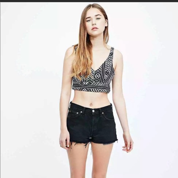 UO staring at stars embroidered halter crop top friendship top bustier - Picture 2 of 8